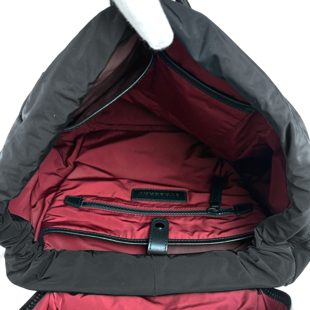 Burberry Logo Backpack, Polyester, Black, Women's… - image 6